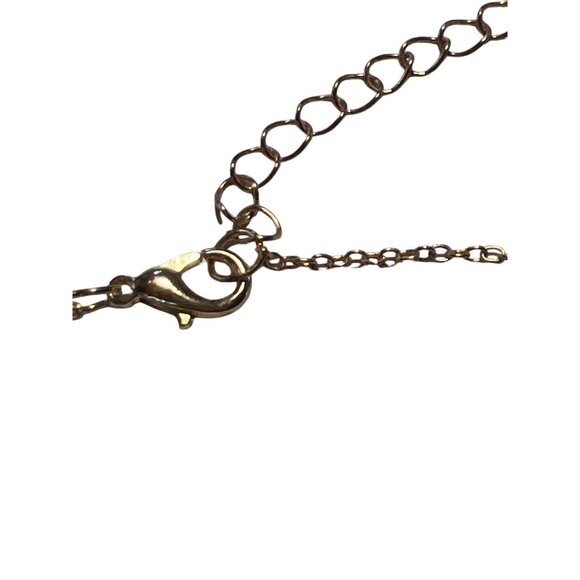 Gold Tone Anklet Bracelet Pineapple Charm Clear Rhinestones Adj 10.25" Swingers - Picture 3 of 3